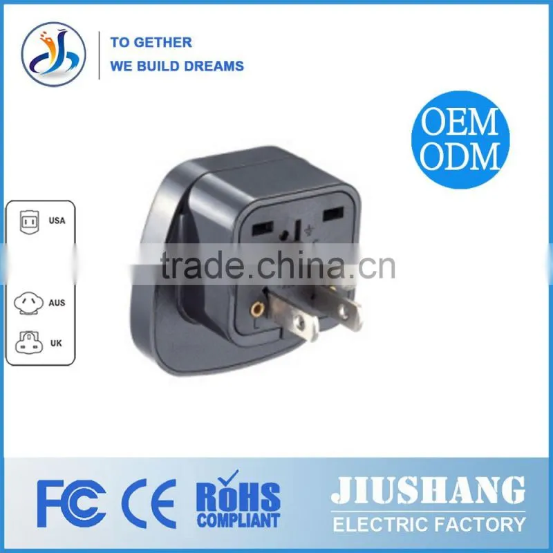 EU UK AU Socket to US Canada Travel Power Plug Adapter Converter