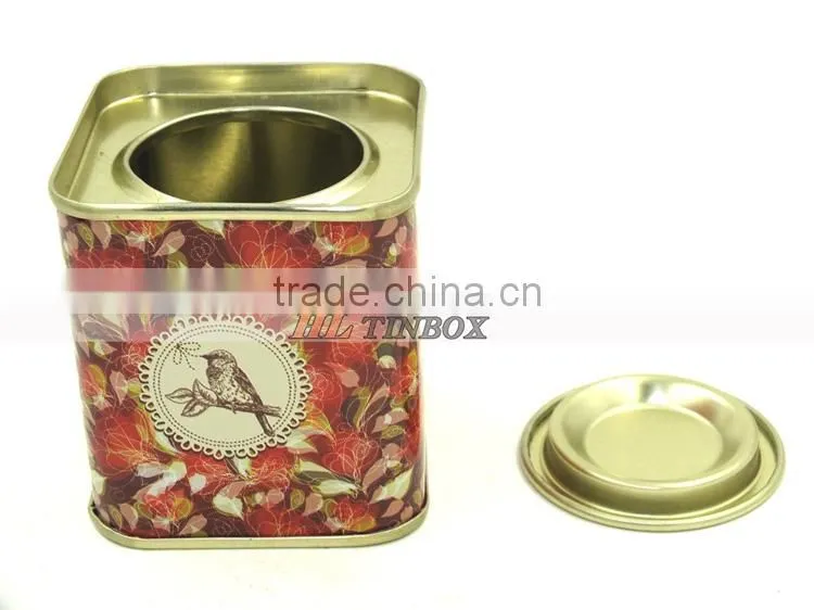 Set of Cute Square Cartoon Gift Tin Can/Tin Box