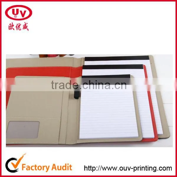 a4 pu leather notepad folder, folder with notepad