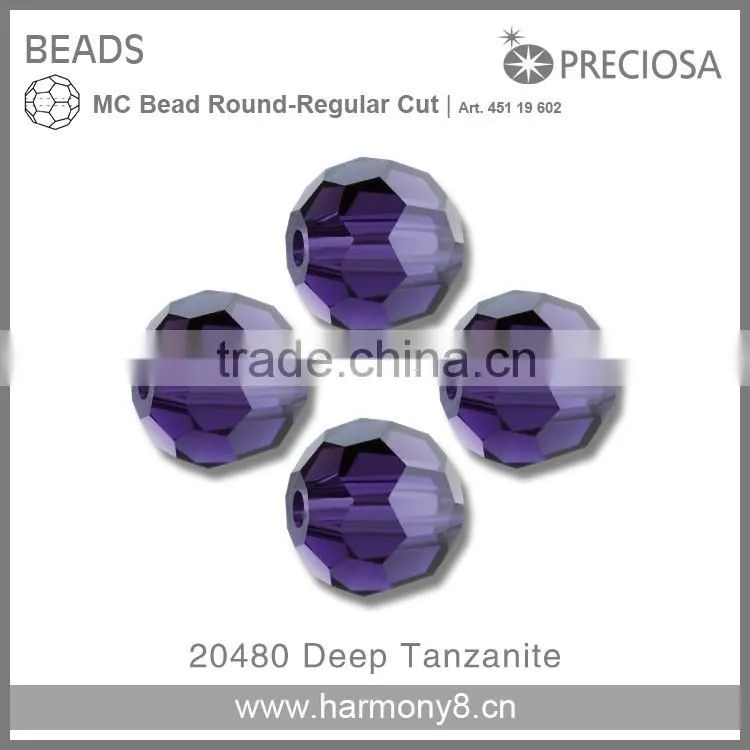 Round Crystal Beads Regular Cut Glass Stone for Wedding Dress