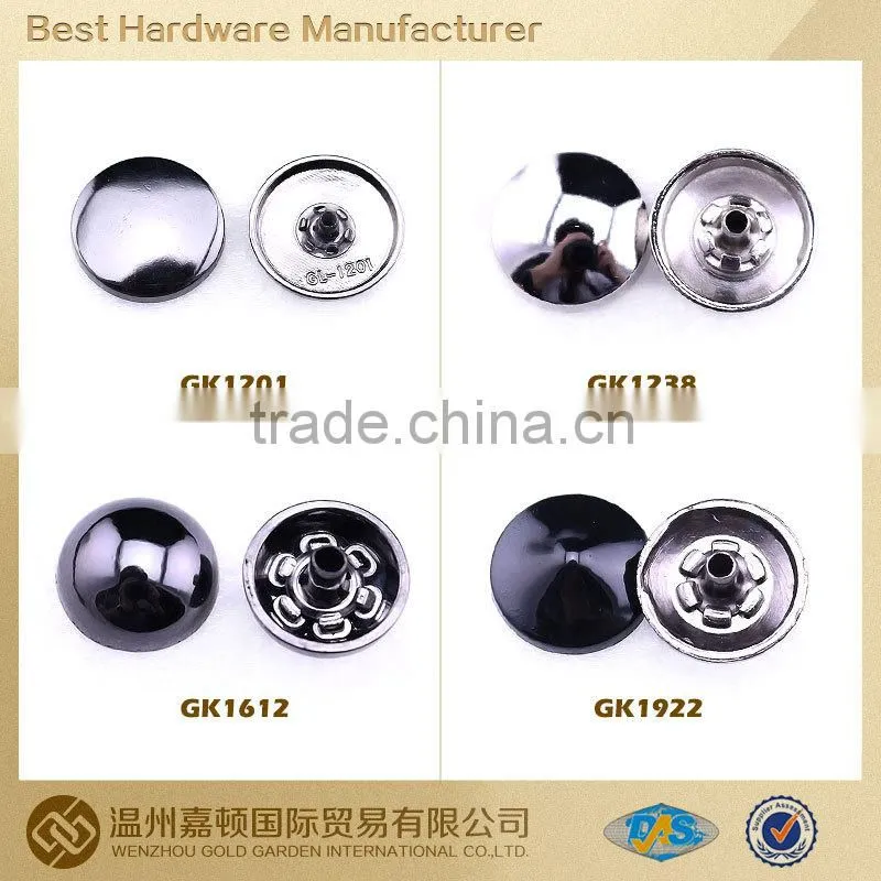 Zinc Alloy snap button custom 15mm metal snap button for Apparel various designs