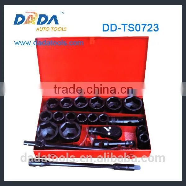 DD-TS0723 21pcs 1" Drive Socket Set,Socket Wrench,Auto Repair Hand Tool