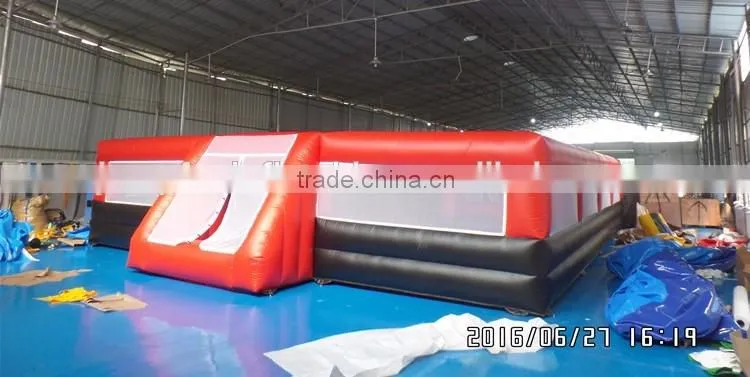 customized size and color inflatable football field for sale