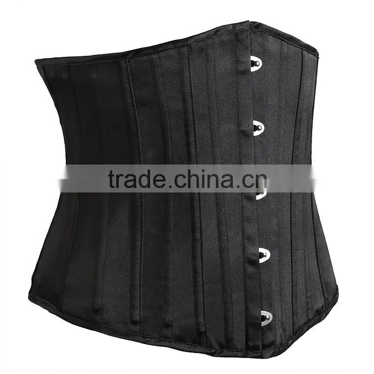 24 Spirals Steel Boned Corset Waist Training Cincher Underbust Waspie Bustiers