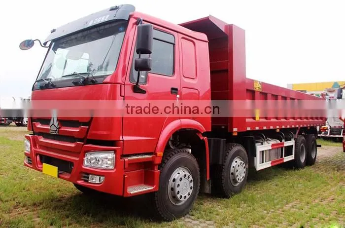 Sino Truck 12 wheels Howo 380HP 8X4 60 ton hyva tipper dump truck for sale