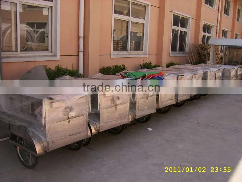 Well Structured bicycle bike hotdog food cart, mobile food trailer with wind umbrella