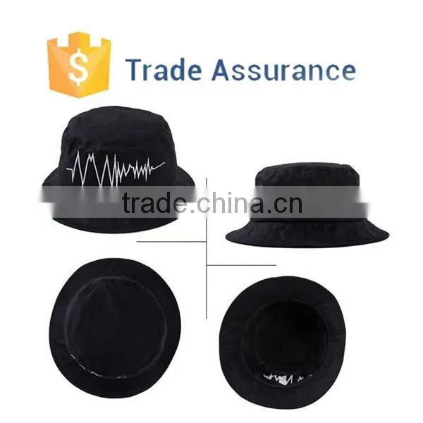High Quality Black Cotton Bucket Hat,White Bucket Hat ,Embroidery Bucket Hat Wholesale