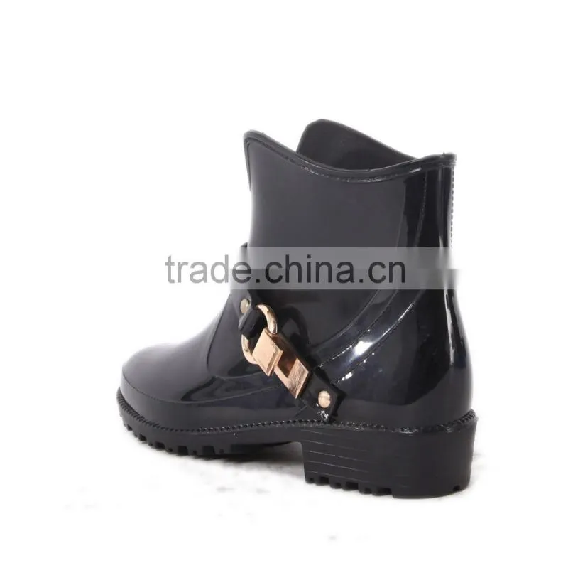 High quality cheap PVC ankle boots, garen PVC rain boots for women