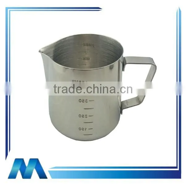 stainless steel measuring milk mug, Scale milk jug,graduate metal milk cup