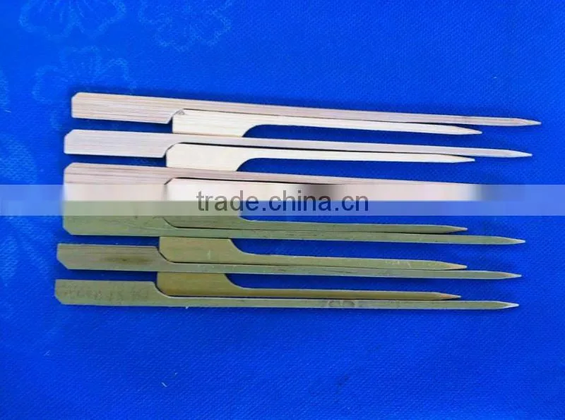 Sale disposable bamboo flat skewer for BBQ 30cm in plastic bag
