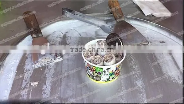 Newest Frozen Snack Equipment Thainland Fried Ice Cream Machine
