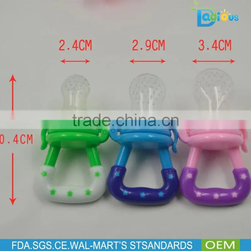 High Quality wholesale BPA Free silicone baby feeder pacifier for fruit fresh food feeder