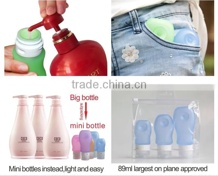 China factory soft squeeze bottle TSA Travel set bottles