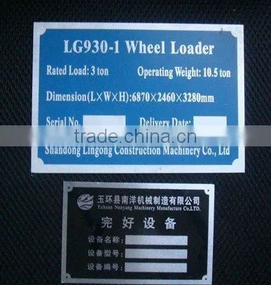 equipment metal tags