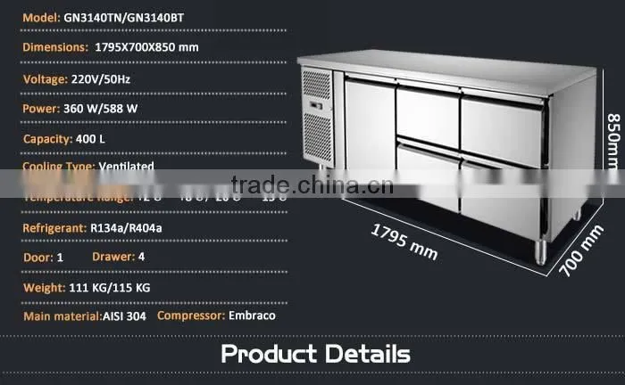 Kitchen Refrigeration Equipment /Freezer/Refrigerator/Cooling Cabinet
