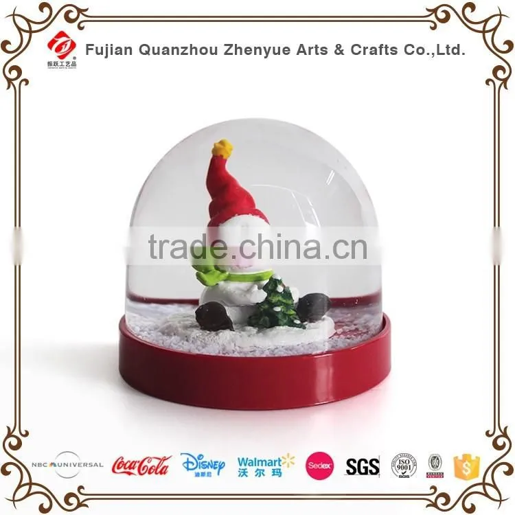 2016 clear plastic snow globe