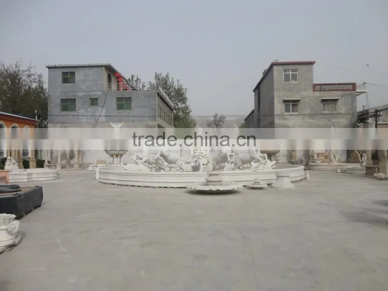 Egyptian beige marble foutain with lady statue