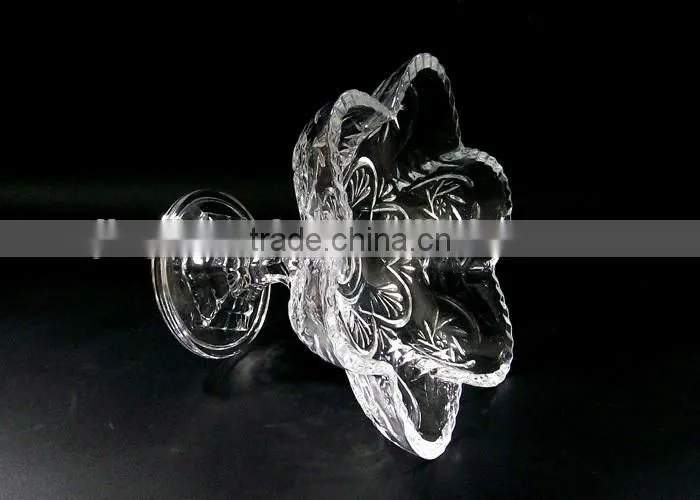 Round exquisite glass plate transparent glass fruit plate wholesale