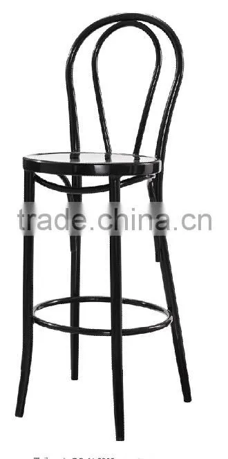 Woodgrain aluminum high bar chairs for hotels restaurants LQ-AL5002