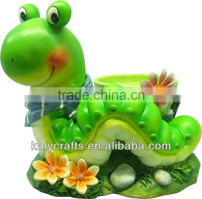 decorative hedgehog polyresin flower planter garden pot