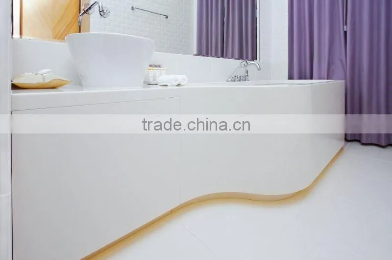 Europen style square shape solid surface bathtub