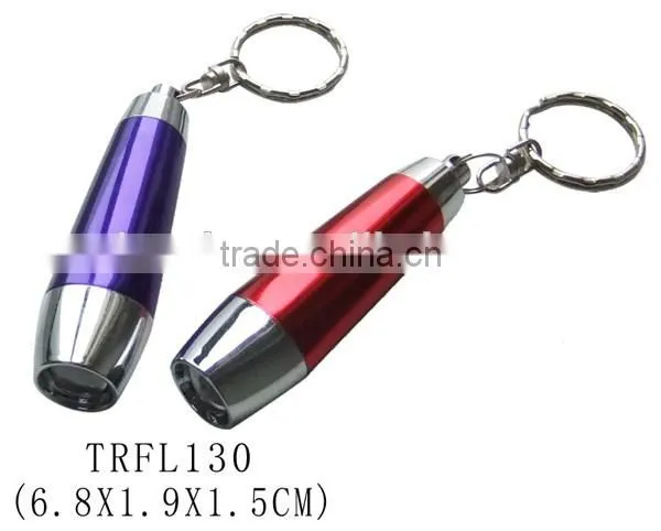 Hot sale bullet shape mini LED torch light with key ring