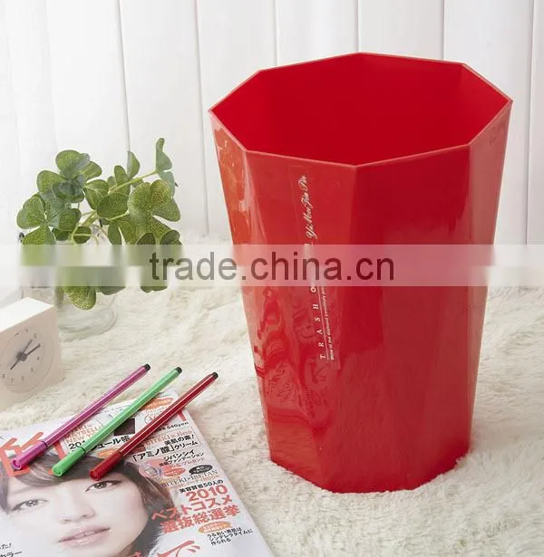 0279 Plastic PP Diamond trash can witn colorful