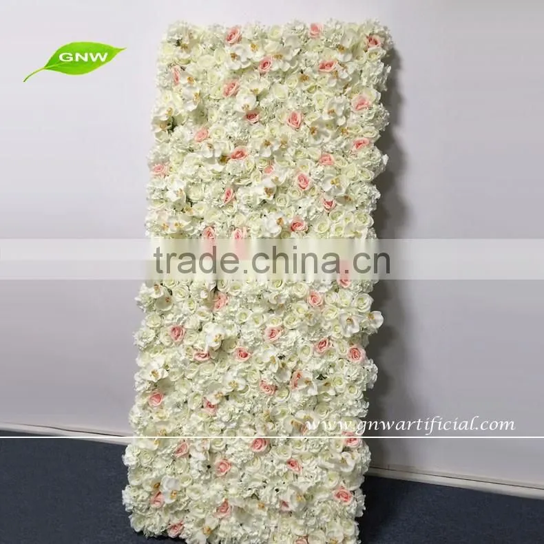 GNW FLW1601001new hot sale rose hydrangea orchid Artificial flower wall wedding backdrop