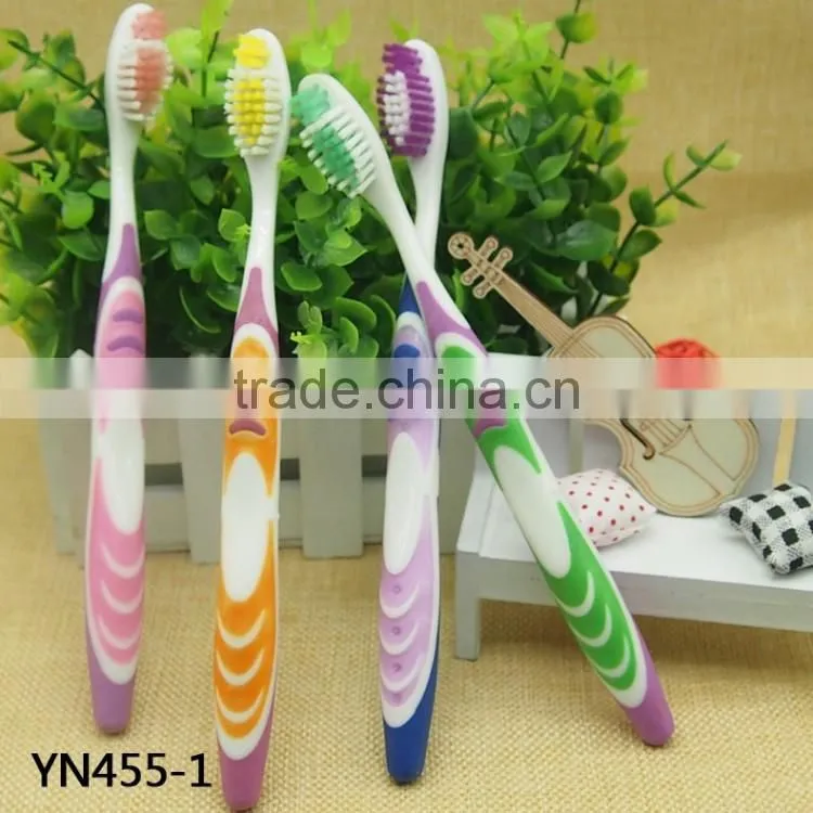 rubber handle teeth whitening High quality nylon bristle adult toothbrush