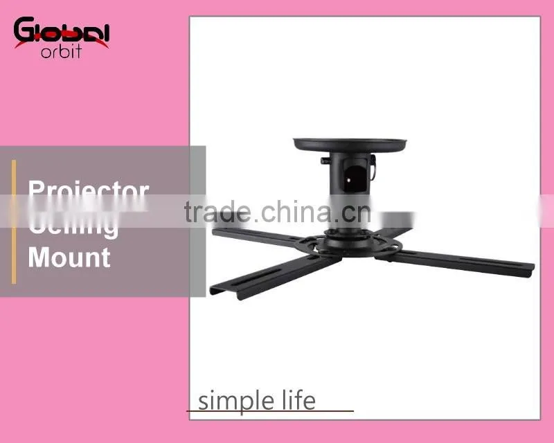 Durable tilt adjustable 360 degree rotation metal led projector ceiling hanger