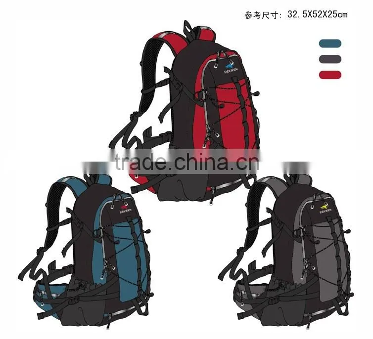 Multi-functional polyester travel hiking backpack