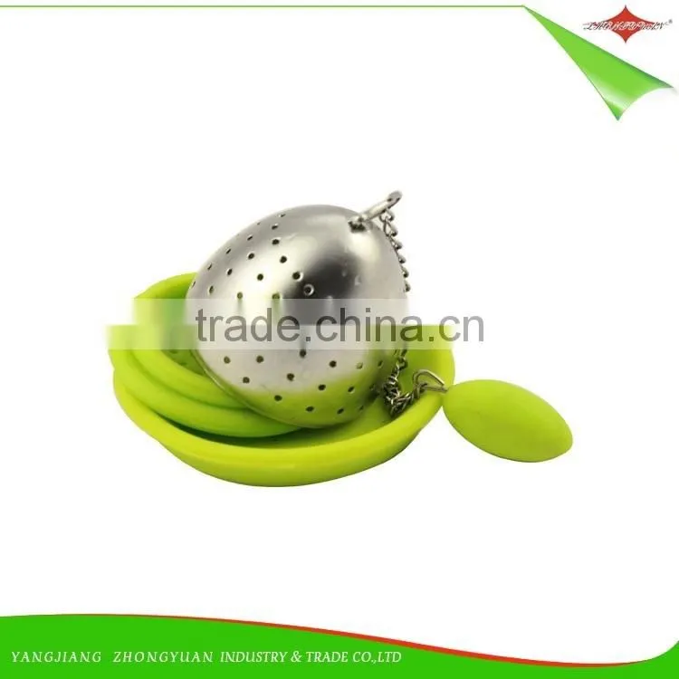 ZY-E3141 Wholesale Silicone tea infuser potted plant 100% silicone making tools with holder tea bag