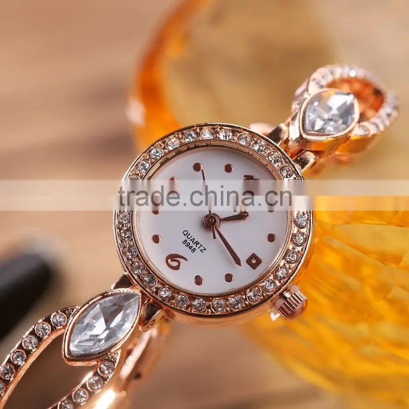 2017 new product OEM factory price luxury crystal diamond women decoration watch