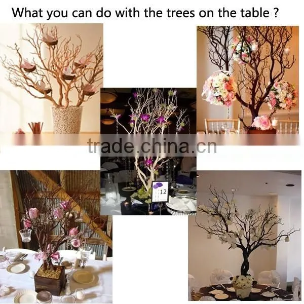 Near natural manzanita tree for wedding table wedding decoration centerpieces