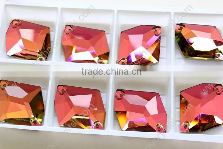 Colors k5 crystal sew on facets square stones,special rhinestones made in China
