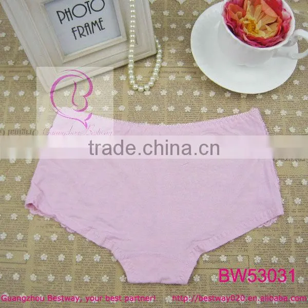Open hot sex girl photo of sexy stock products sexy boyshort panties front transparent floral lace with bow back bamboo fabric