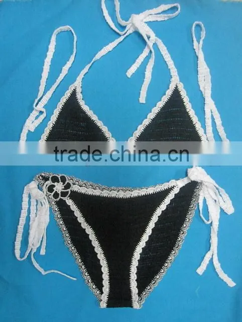 crochet cotton lady's bra & brief set