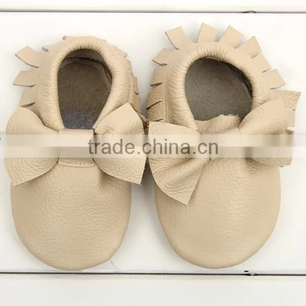 Fashion newest baby shoes knot bow toddler shoes nice forest green baby moccasins