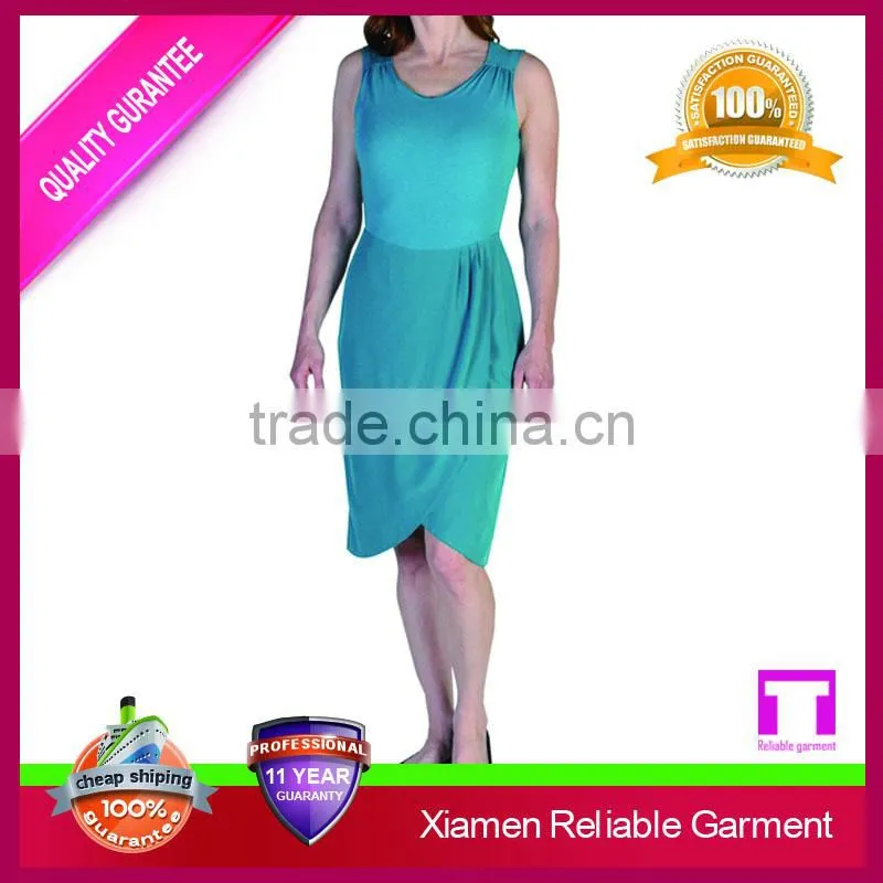 2016 Latest sleeveless casual design cotton party dress
