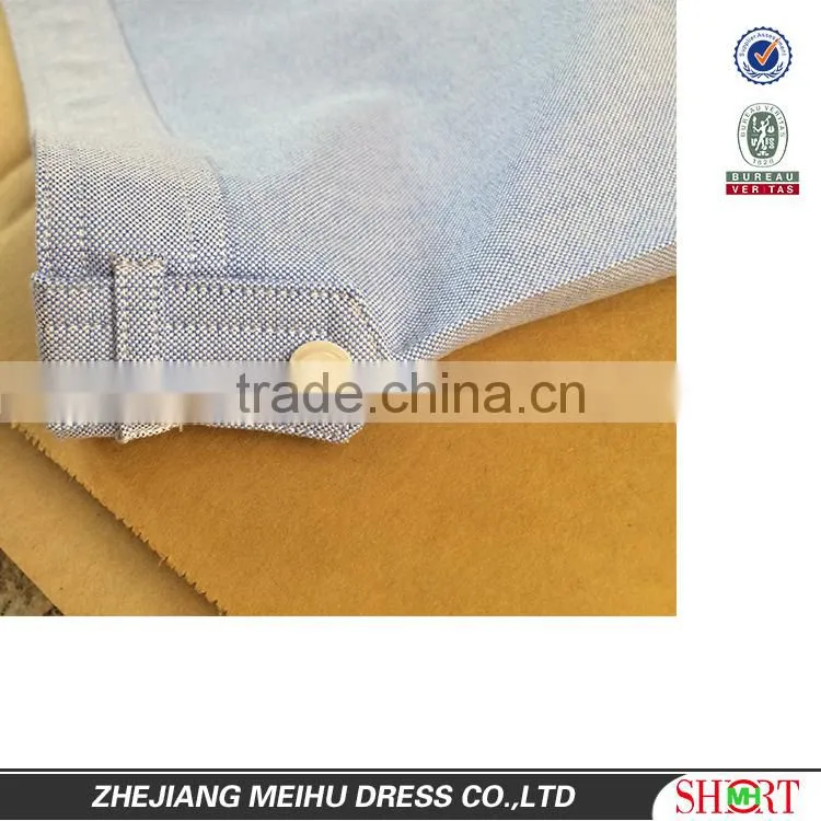 2016 Custom Men cotton button down collar oxford shirt , short sleeve dress shirt