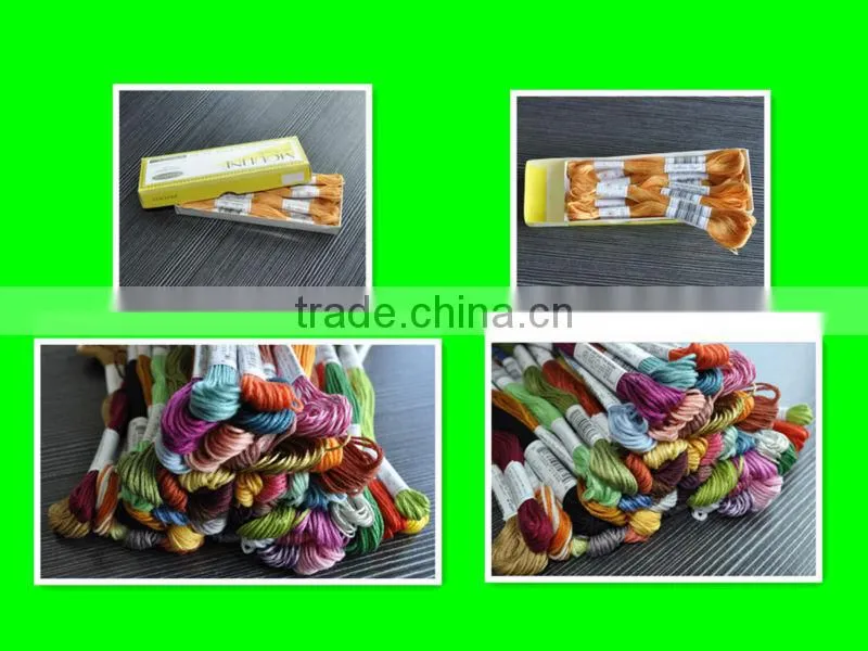 100% Cotton Thread, cross stitch thread embroidery thread in different color