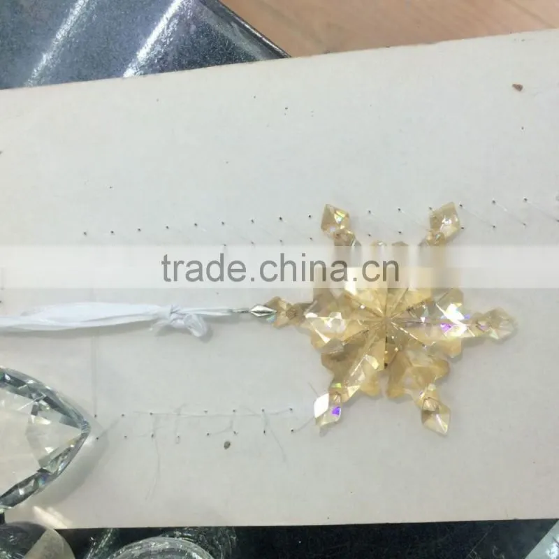 Crystal Snowflake Christmas Ornaments For Hanging Decoration