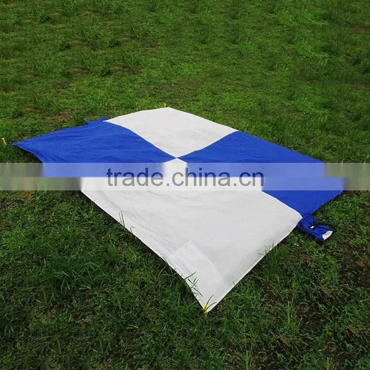 9x10 feet family size 6-8 people 210T nylon picnic camping beach blanket with anchors, stakes, pockets waterproof quick dry