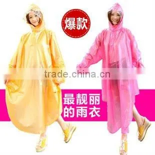 Hot Sale! High quality Waterproof PVC/Polyester Raincoat