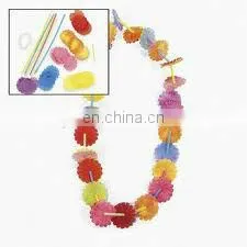 DIY polyester hawaii flower lei craft kits for kids No.299