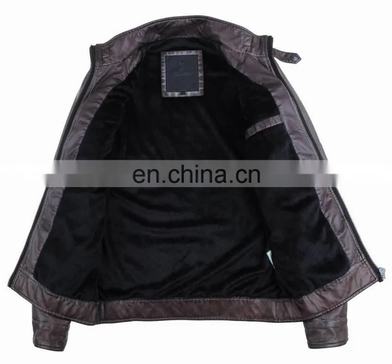 2015 last fashion mens hot selling handsome spring slim leather coat