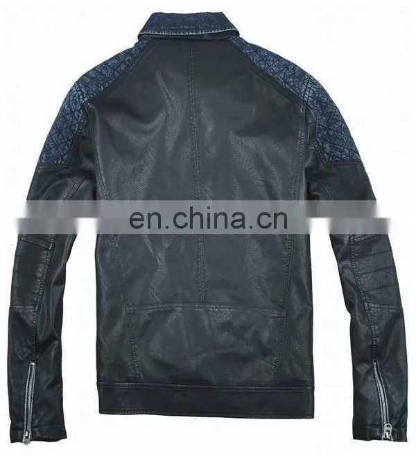 Good quality mens custom design yamaha leather jacket