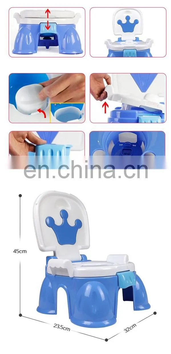 Novel design music induction plastic baby toilet seat with brush