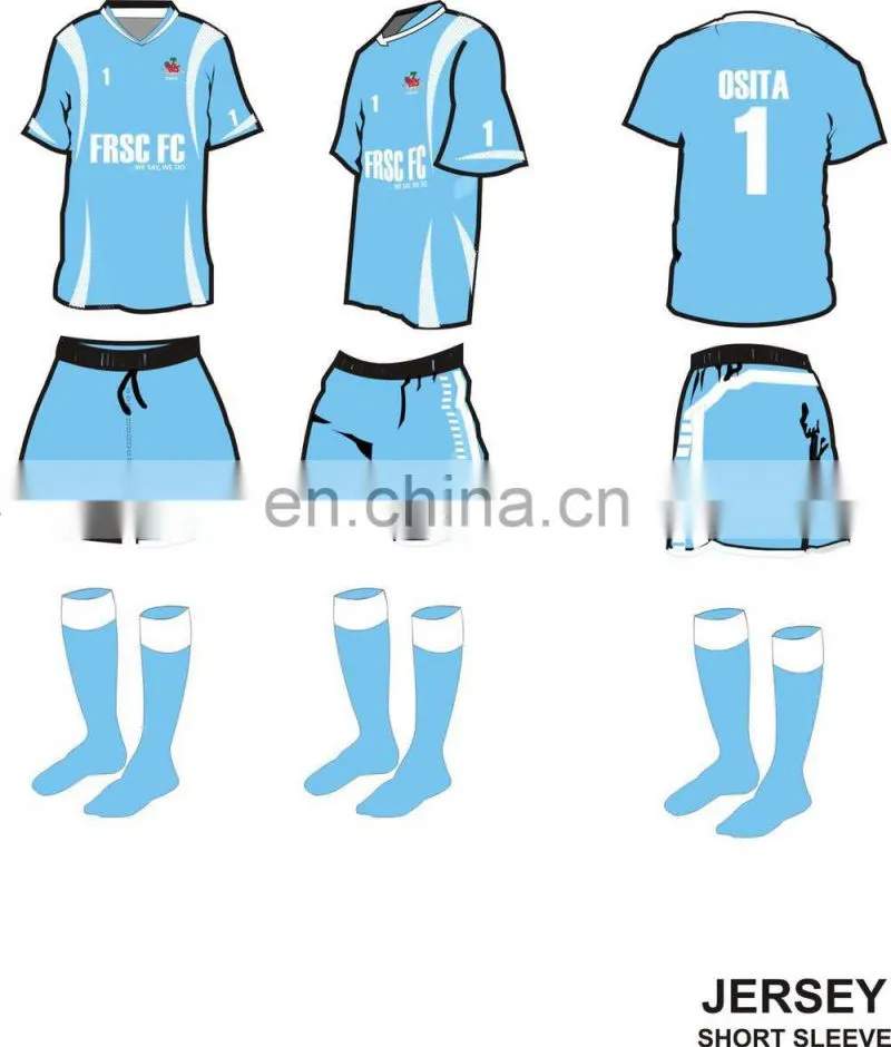 soccer jersey with short kit/ sublimation football kits