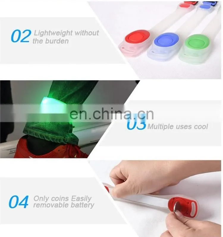 The movement arm tied Leggings with silica gel lamp safety warning lamp, running light ring reflective led belt light